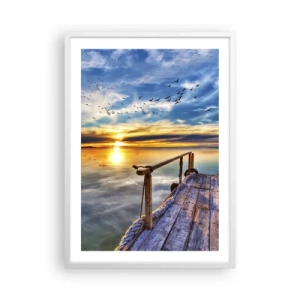 Poster in einem weißen Rahmen - Der Wind geht zur Ruhe - 50x70 cm