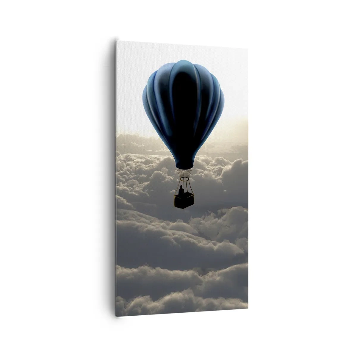 Bild auf Leinwand - Leinwandbild - Ein Wanderer über den Wolken - 65x120 cm