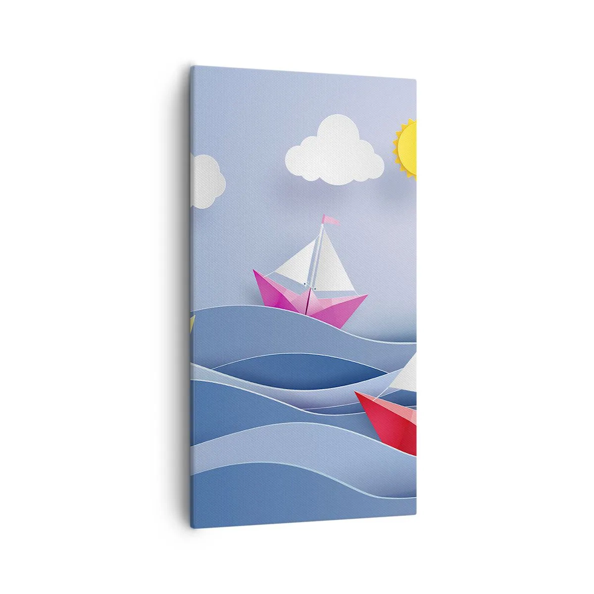 Bild auf Leinwand - Leinwandbild - Ach, wie schön ist es, in den Wellen zu schwingen - 55x100 cm