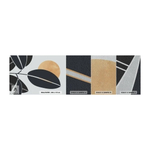 Fototapeten Muster Premium Sand - Heißer Sommertag - Botanik, Blätter, Minimalismus - 100x30 cm