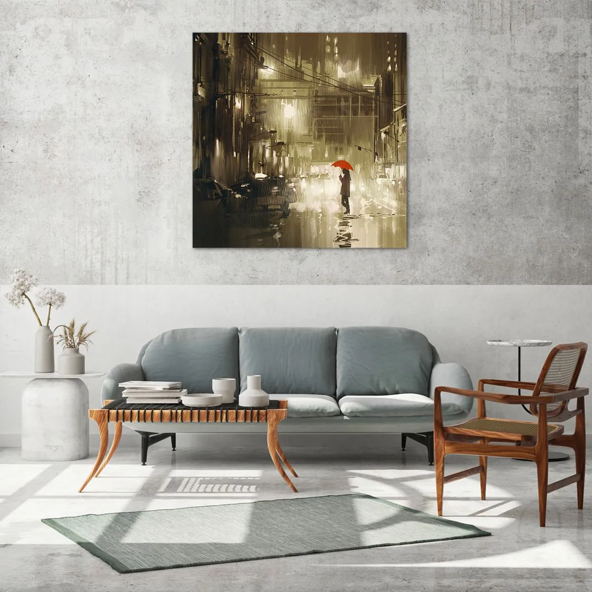 Glasbild - Bild auf glas - Allein aber nicht einsam - 60x60 cm