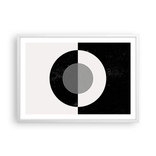 Poster in einem weißen Rahmen - Harmonie in Schwarz und Weiß - 70x50 cm