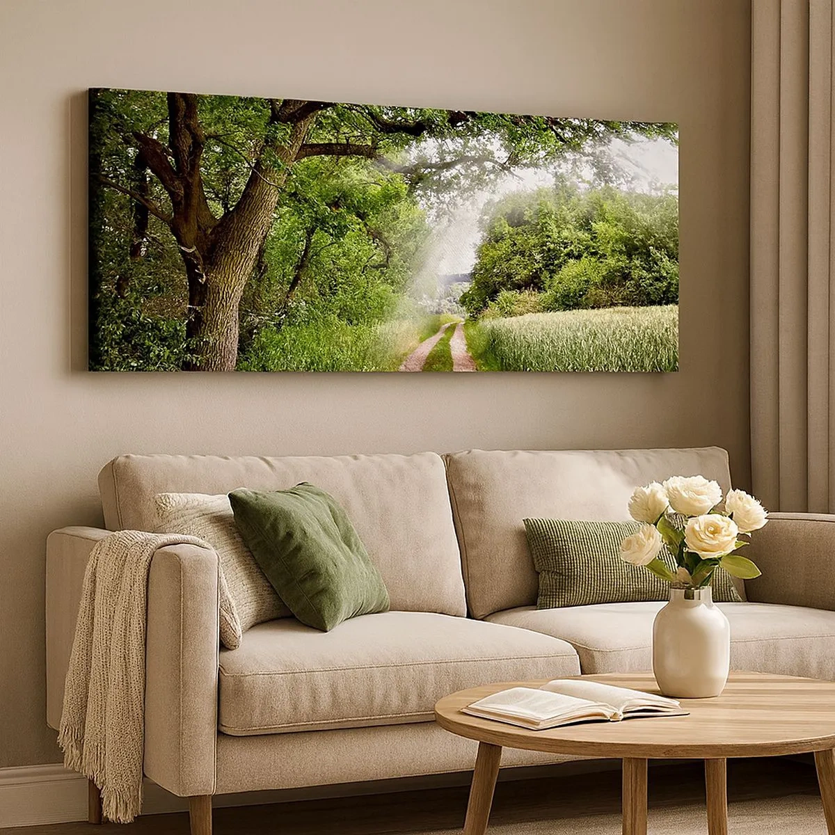 Bild auf Leinwand - Leinwandbild - Et in Arcadia ego - 100x40 cm