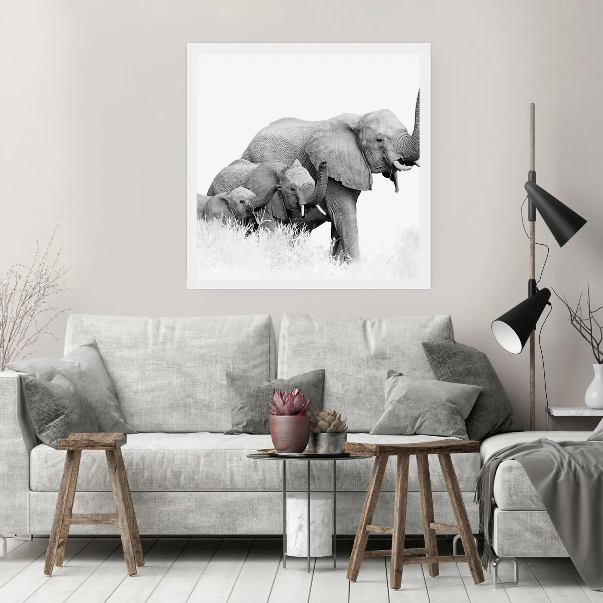 Poster - Eins zwei drei - 30x30 cm