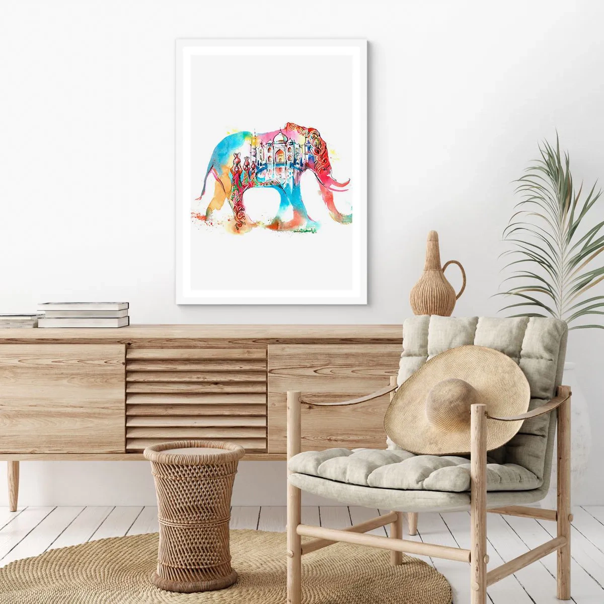 Poster in einem weißen Rahmen - Indien – die Aura der Liebe - 70x100 cm