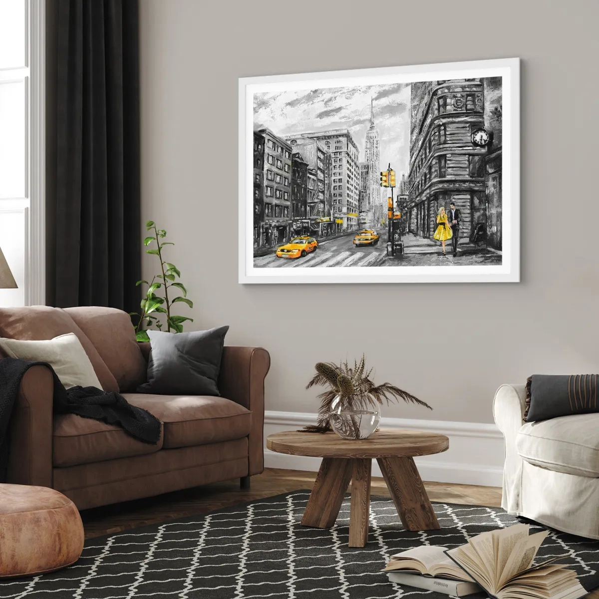 Poster in einem weißen Rahmen - Eine New Yorker Geschichte - 40x30 cm