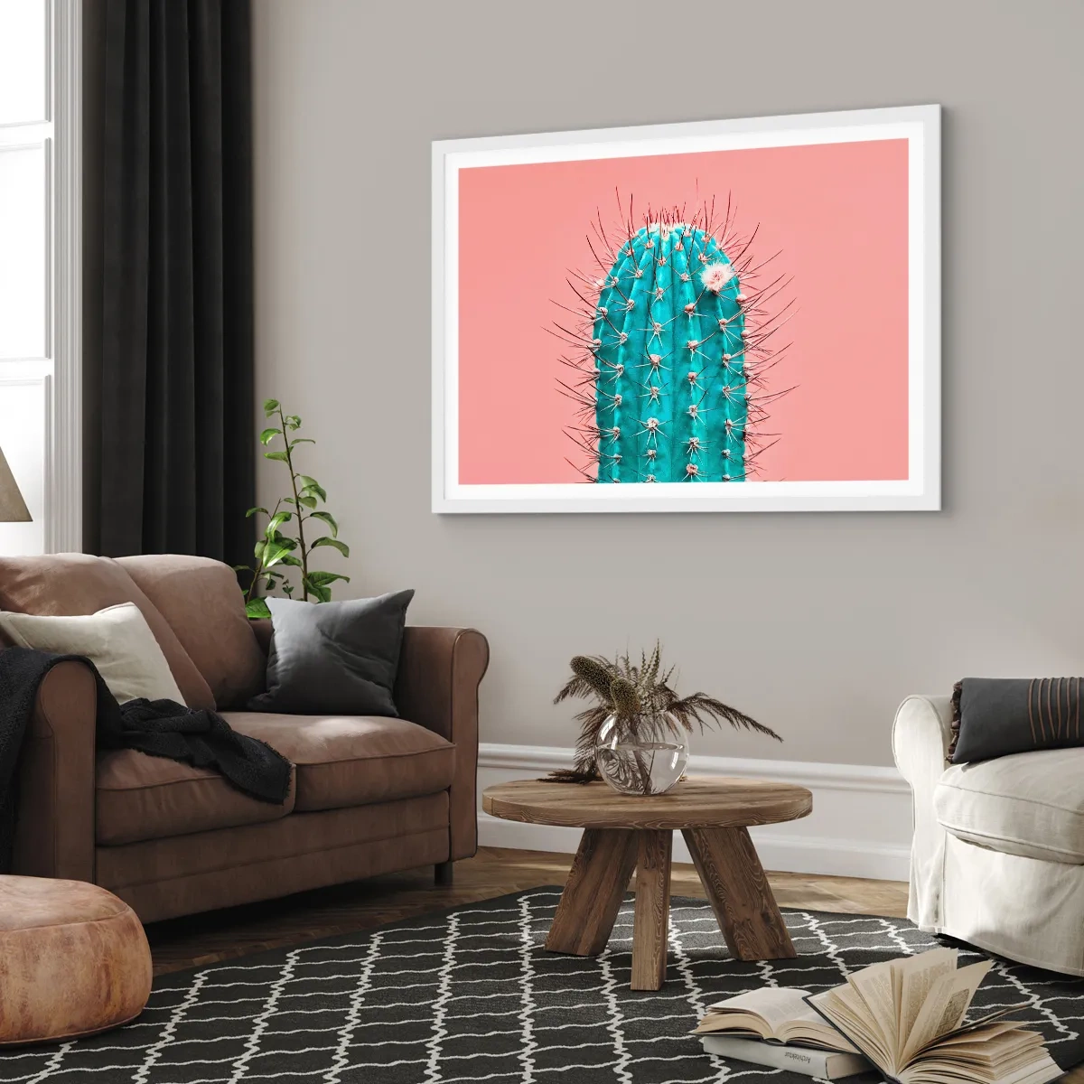 Poster in einem weißen Rahmen - Schau einfach hin - 50x40 cm