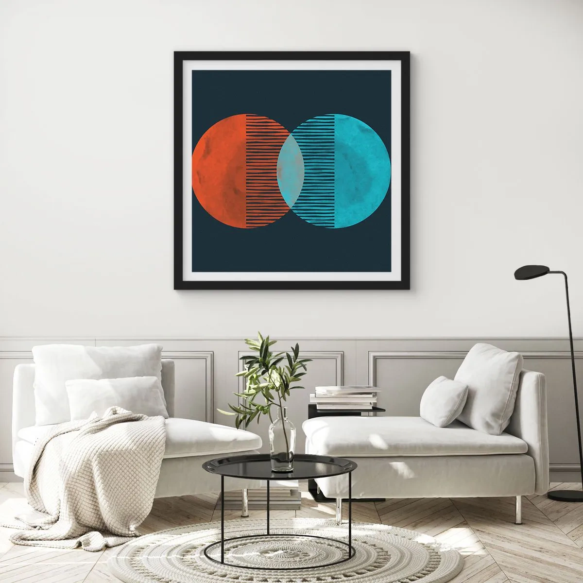 Poster in einem schwarzem Rahmen - Astronomische Fantasie - 60x60 cm