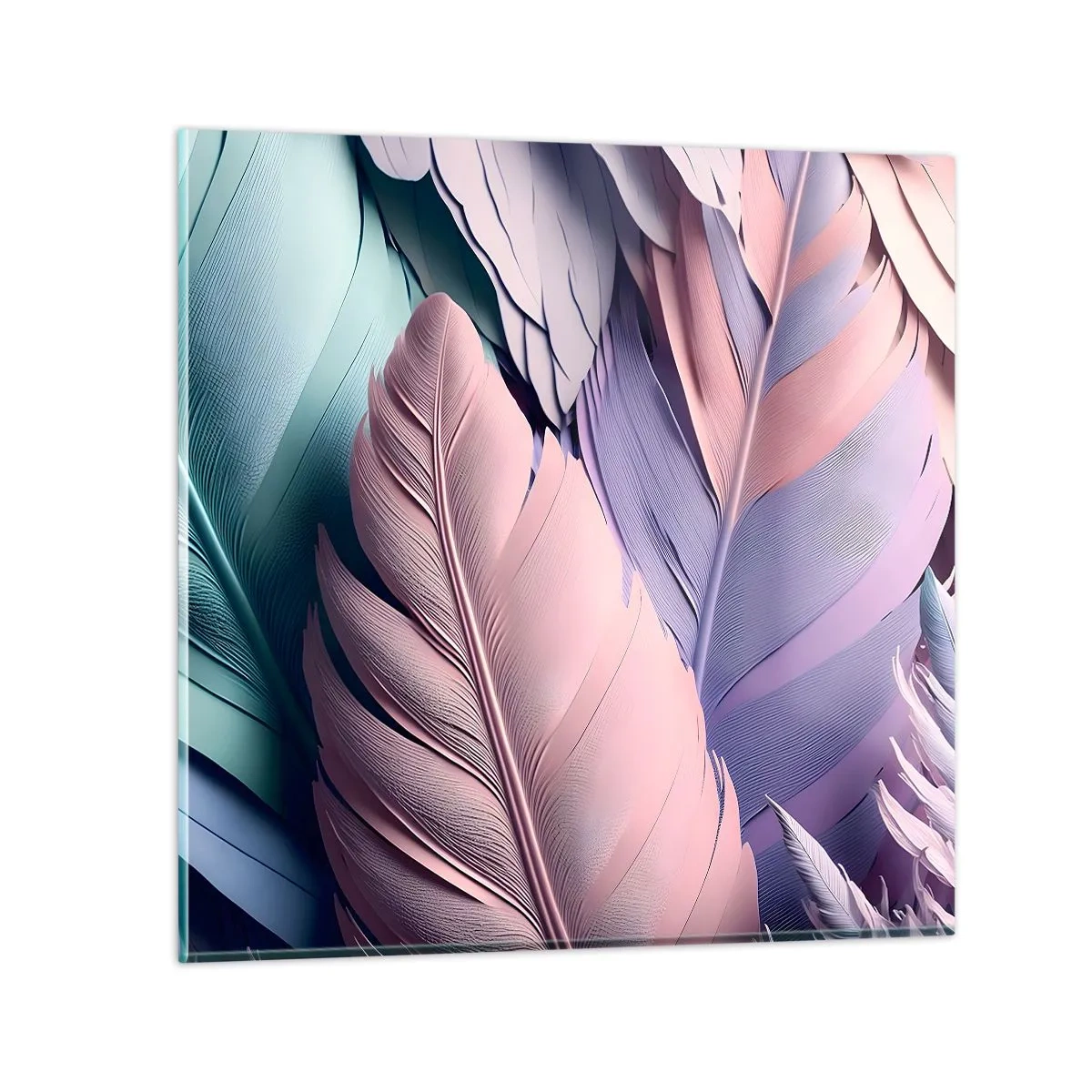 Glasbild - Bild auf glas - Vogel-Chic - 50x50 cm