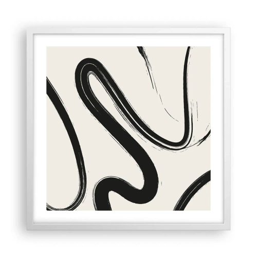 Poster in einem weißen Rahmen - Schwarz-Weiß-Laune - 50x50 cm