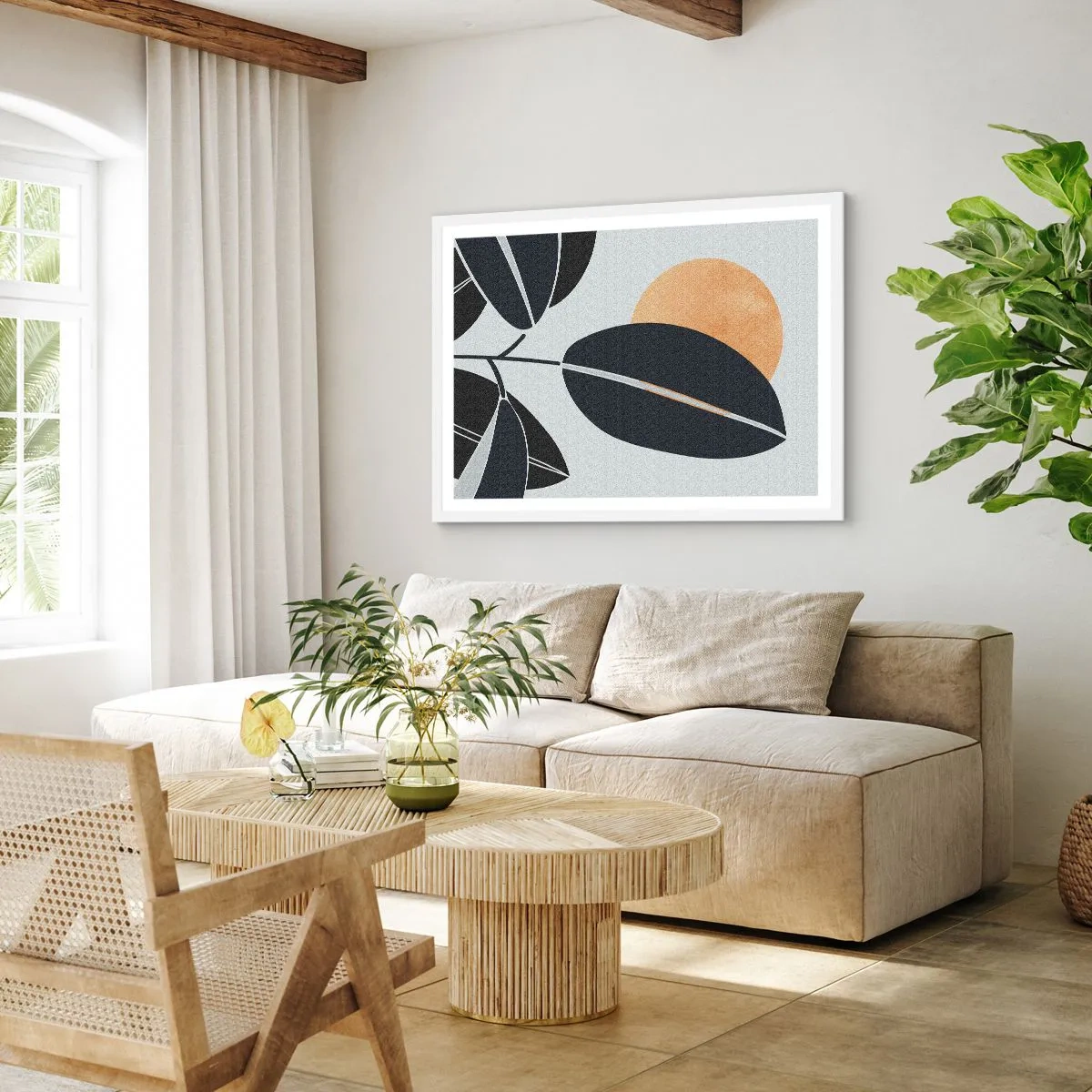 Poster in einem weißen Rahmen - Heißer Sommertag - 91x61 cm