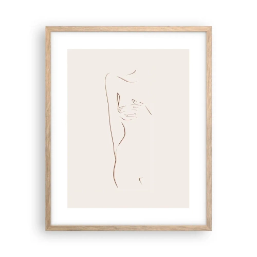 Poster in einem Rahmen aus heller Eiche - Die Form des Verlangens - 40x50 cm