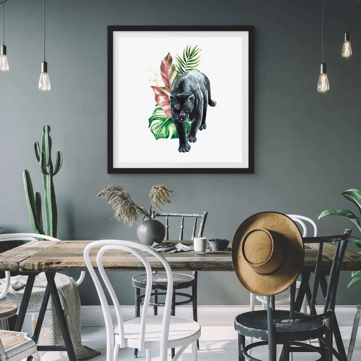 Poster in einem schwarzem Rahmen - Wildheit des Herzens - 30x30 cm