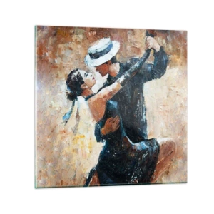 Glasbild - Bild auf glas - A la Rudolf Valentino - 30x30 cm