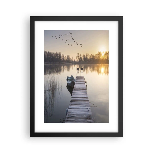 Poster in einem schwarzem Rahmen - Ich komme nach einiger Zeit zurück - 30x40 cm