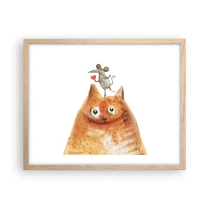 Poster in einem Rahmen aus heller Eiche - Paradoxien der Liebe - 50x40 cm