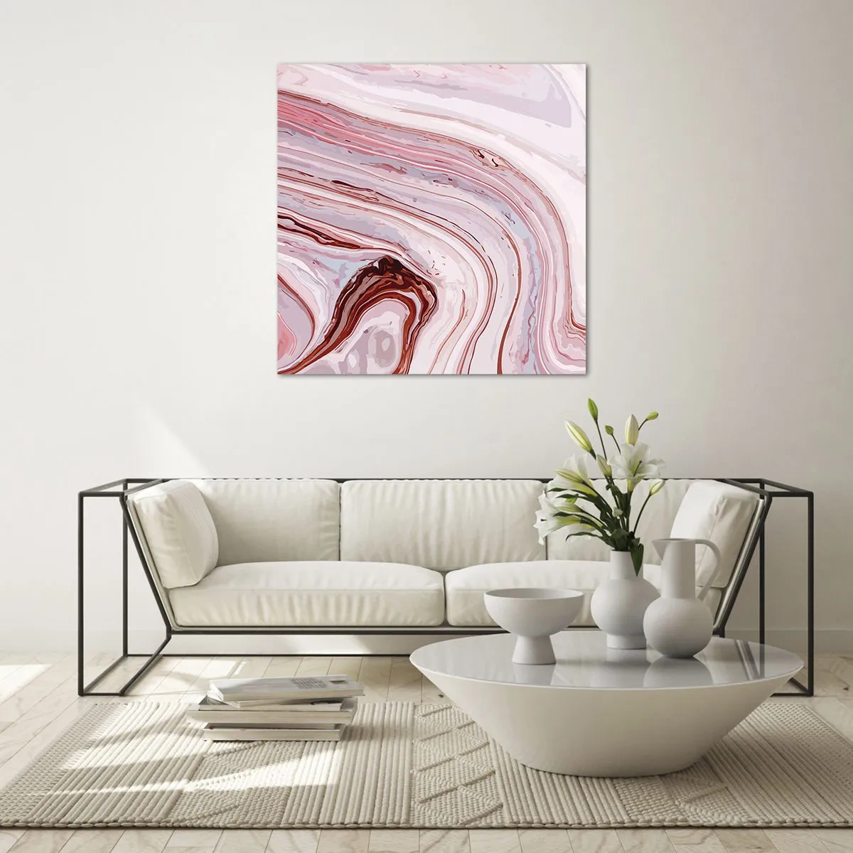 Glasbild - Bild auf glas - Geradeaus, dann rechts runter - 40x40 cm