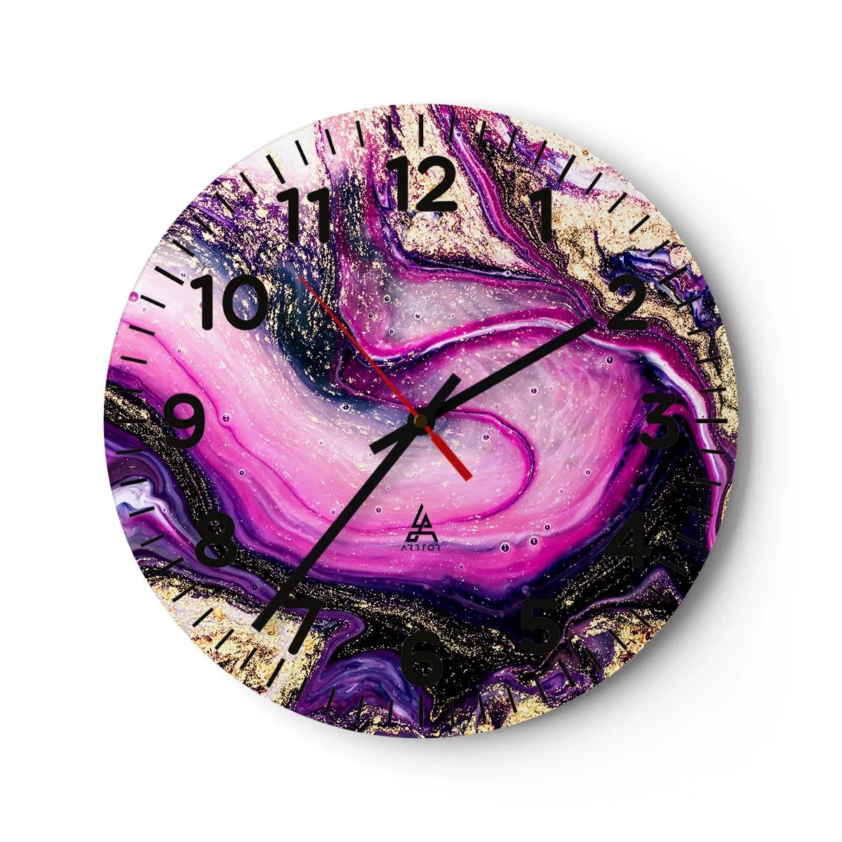 Wanduhr - Glasuhr - Ein Moment hinter den Kulissen - 40x40 cm