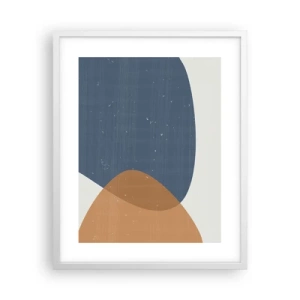 Poster in einem weißen Rahmen - Ovale und Einflüsse - 40x50 cm