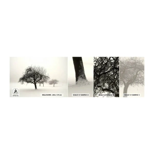 Fototapeten Muster Selbstklebend Deluxe Sticker - Winterschlaf - Grafik, Baum, Natur - 100x30 cm