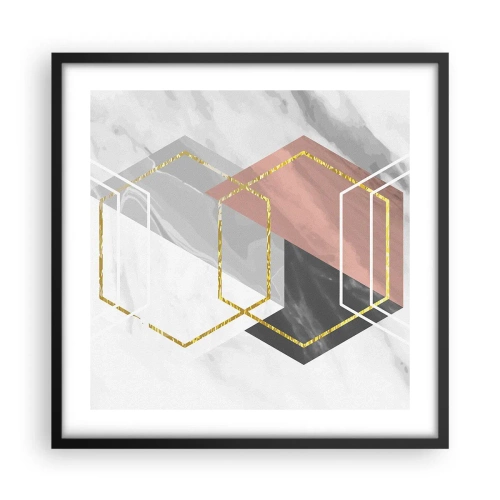 Poster in einem schwarzem Rahmen - Kettenkomposition - 50x50 cm