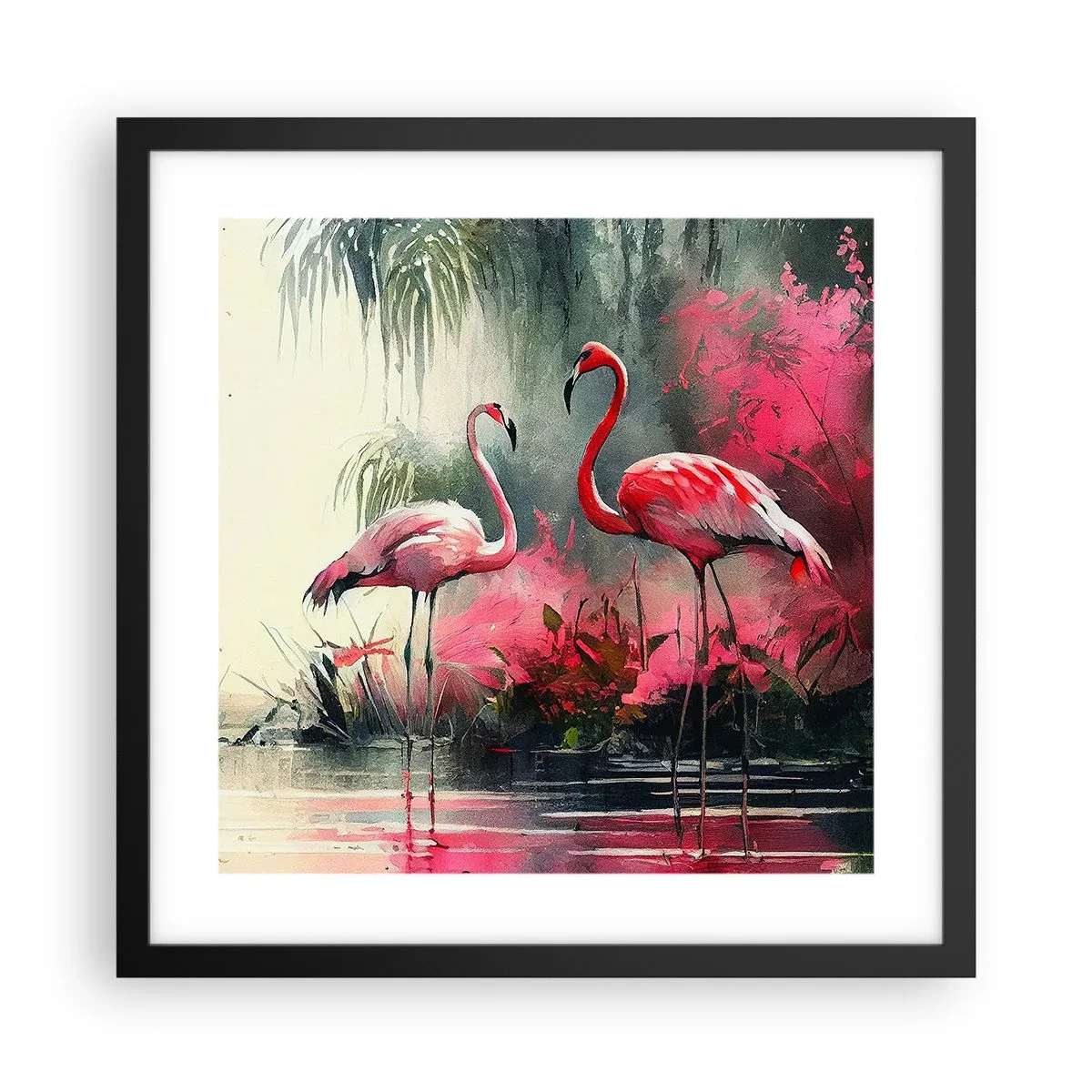 Poster in einem schwarzem Rahmen - Lektion in natürlicher Anmut - 40x40 cm