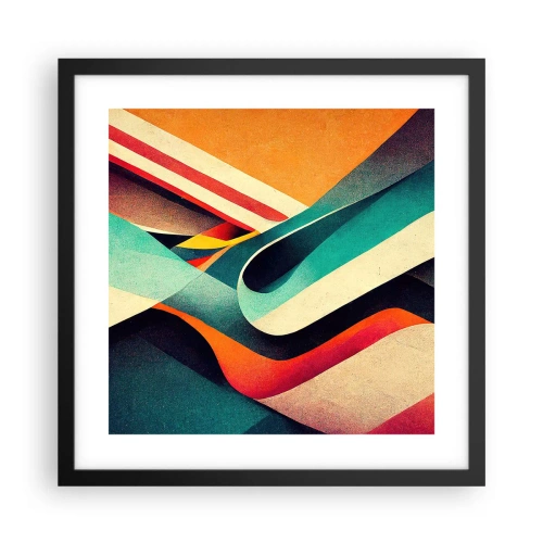 Poster in einem schwarzem Rahmen - Intensive Komposition - 40x40 cm