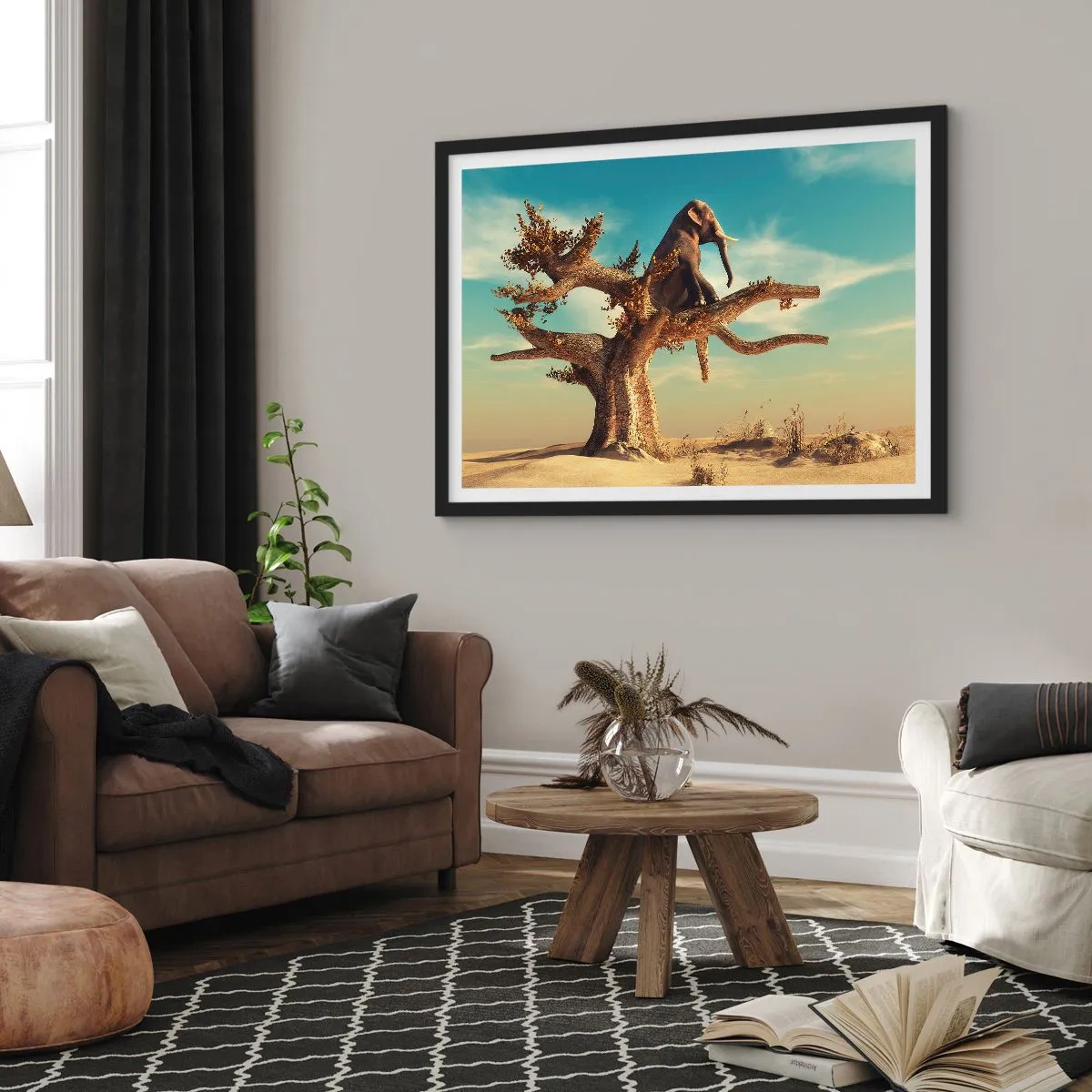 Poster in einem schwarzem Rahmen - Ein neuer Standpunkt - 91x61 cm