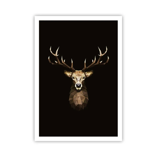 Poster - Kubistischer Hirsch - 70x100 cm