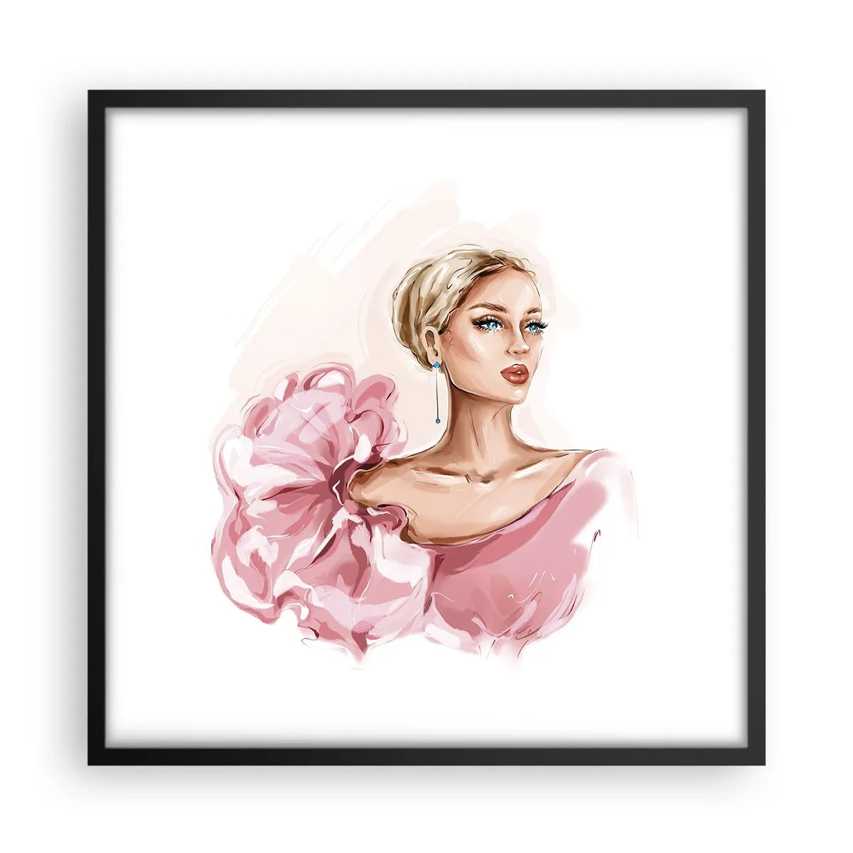 Poster in einem schwarzem Rahmen - Wie gemalt ... - 50x50 cm