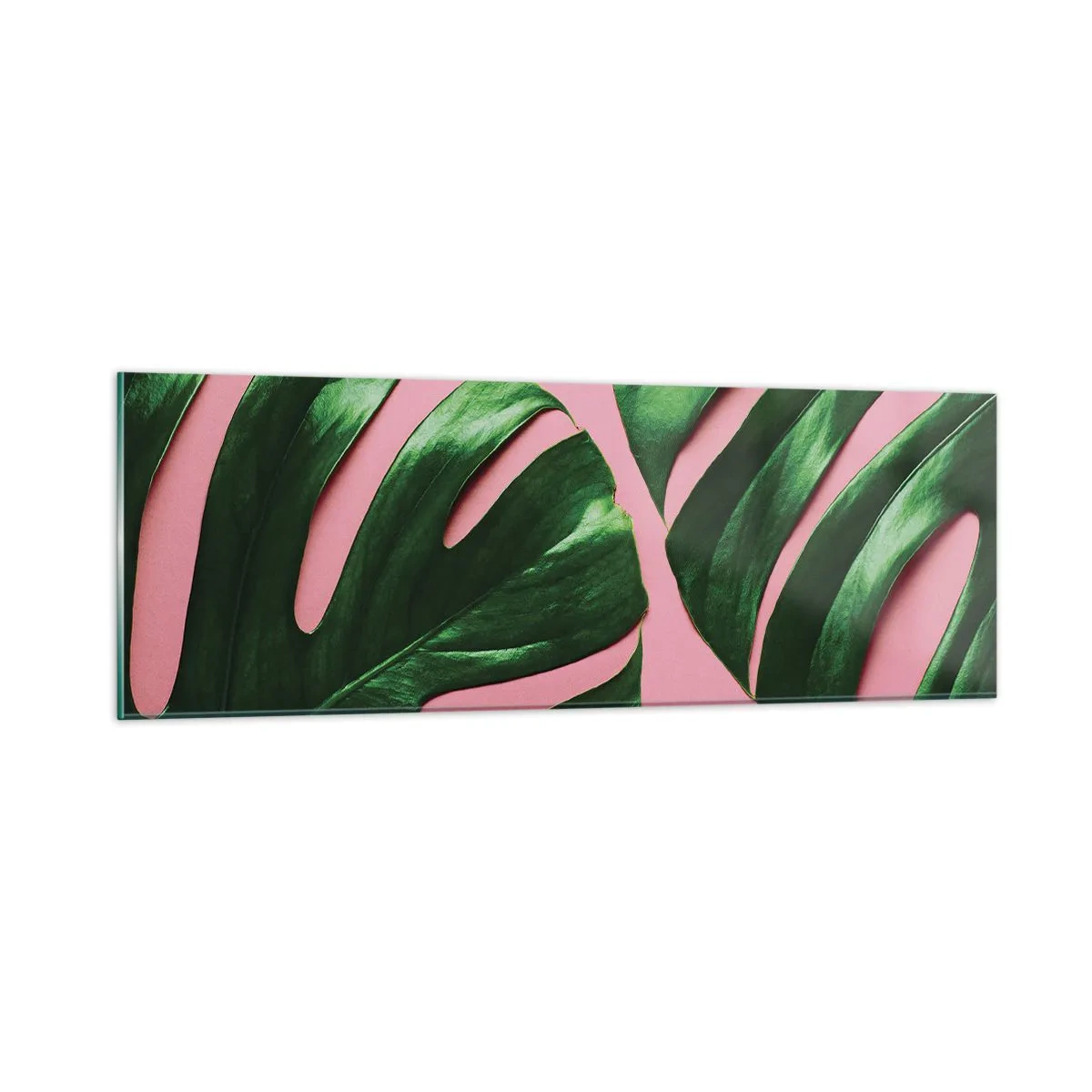 Glasbild - Bild auf glas - Rendezvous im Grünen - 90x30 cm
