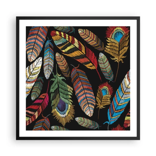 Poster in einem schwarzem Rahmen - Der Vogelkarneval - 60x60 cm