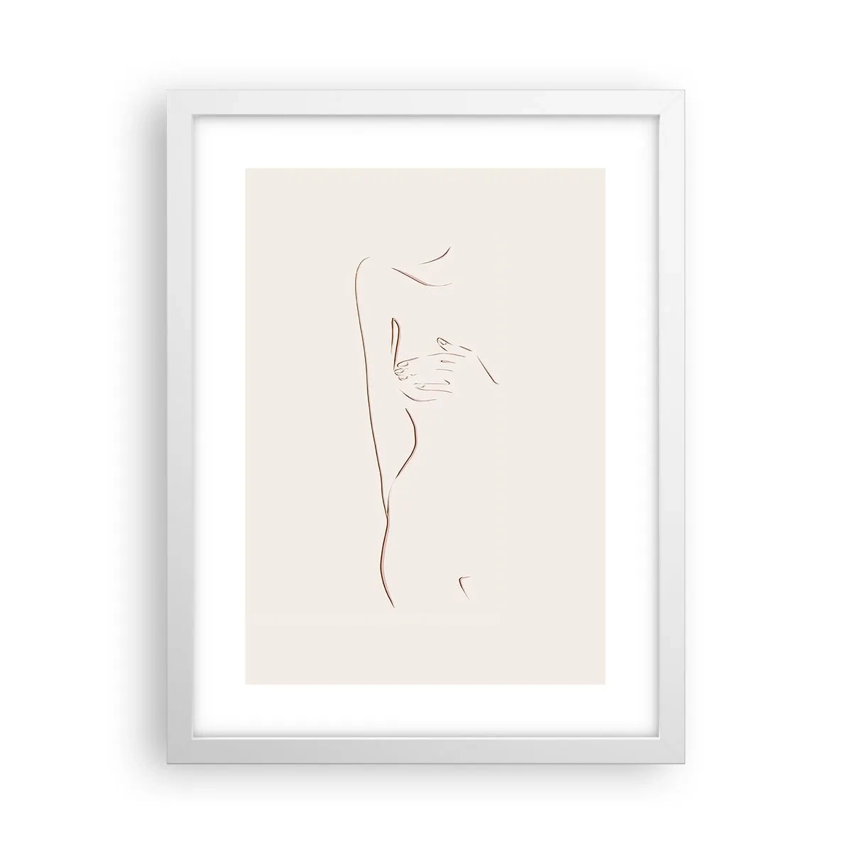 Poster in einem weißen Rahmen - Die Form des Verlangens - 30x40 cm