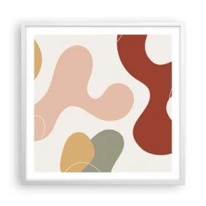 Poster in einem weißen Rahmen - Kringel oder Schnörkel? - 60x60 cm