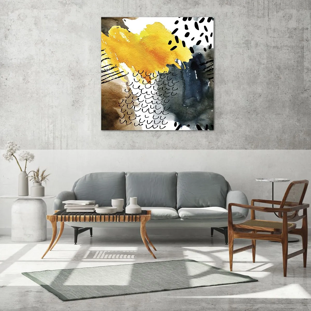 Glasbild - Bild auf glas - Ein Treffen der Elemente der Natur - 40x40 cm