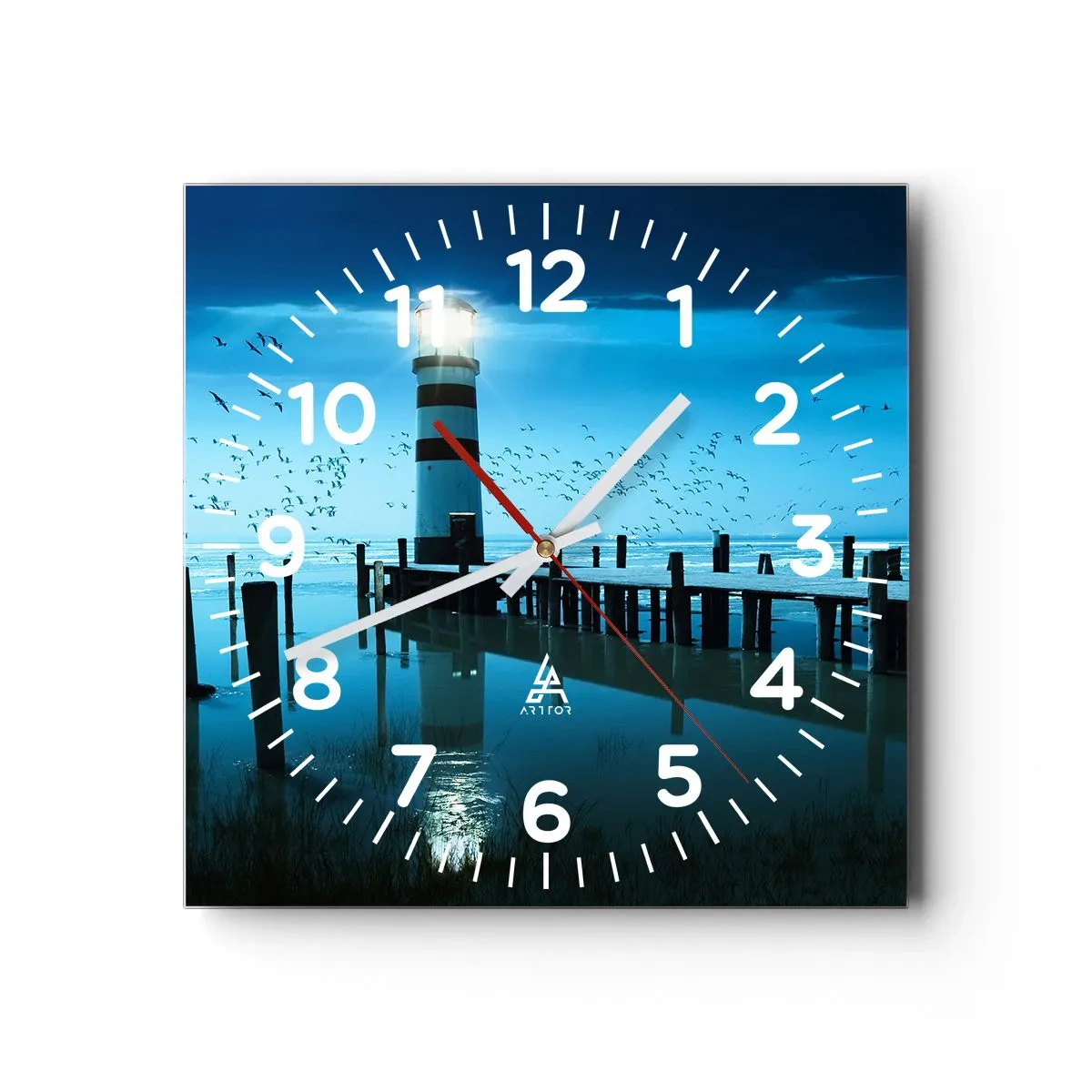 Wanduhr - Glasuhr - Und du hast keine Angst vor der Dunkelheit - 40x40 cm