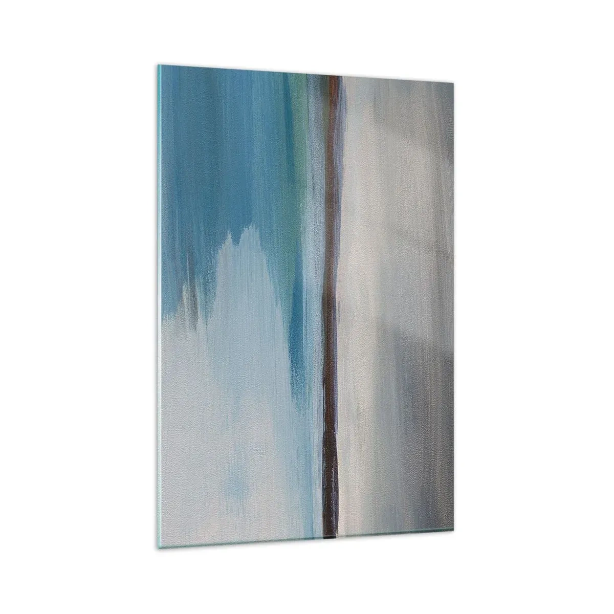 Glasbild - Bild auf glas - Eine minimalistische Landschaft mit Wasserlinie und Horizont - 80x120cm - Horizontale Landschaft - Moderne Wanddekoration für Wohnzimmer und Schlafzimmer ARTTOR