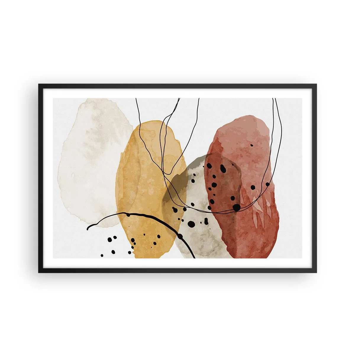 Poster in einem schwarzem Rahmen - Wie leichte, transparente Luft - 91x61 cm