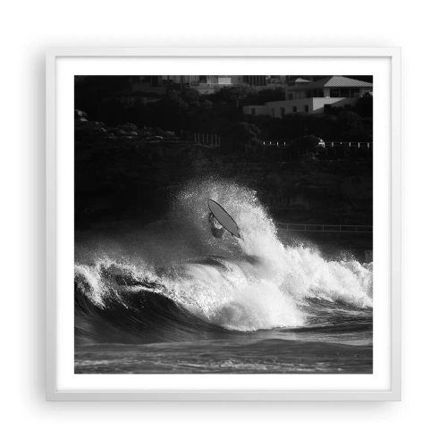 Poster in einem weißen Rahmen - Herausforderung angenommen! - 60x60 cm