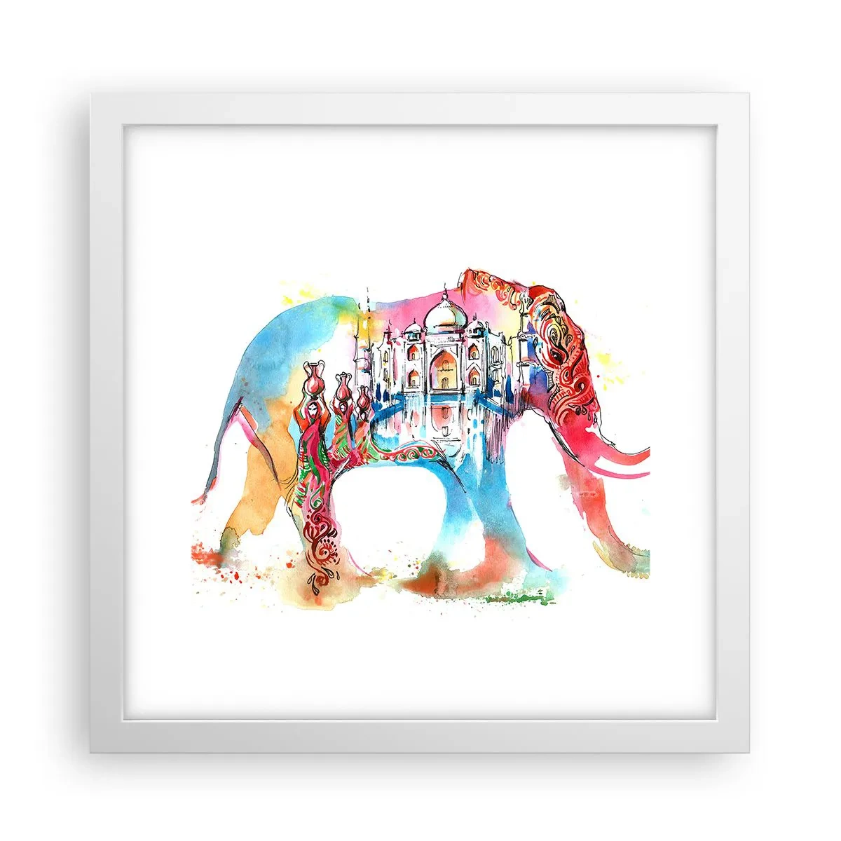 Poster in einem weißen Rahmen - Indien – die Aura der Liebe - 30x30 cm