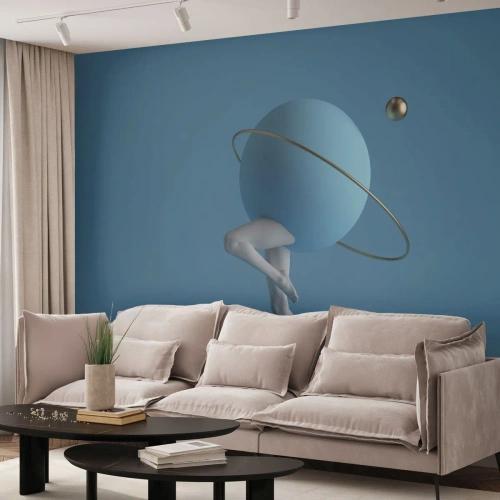 Selbstklebende Fototapete Deluxe Sticker - Und die Planeten spielen verrückt - Abstraktion, Beine, Dreidimensional - 150x105 cm