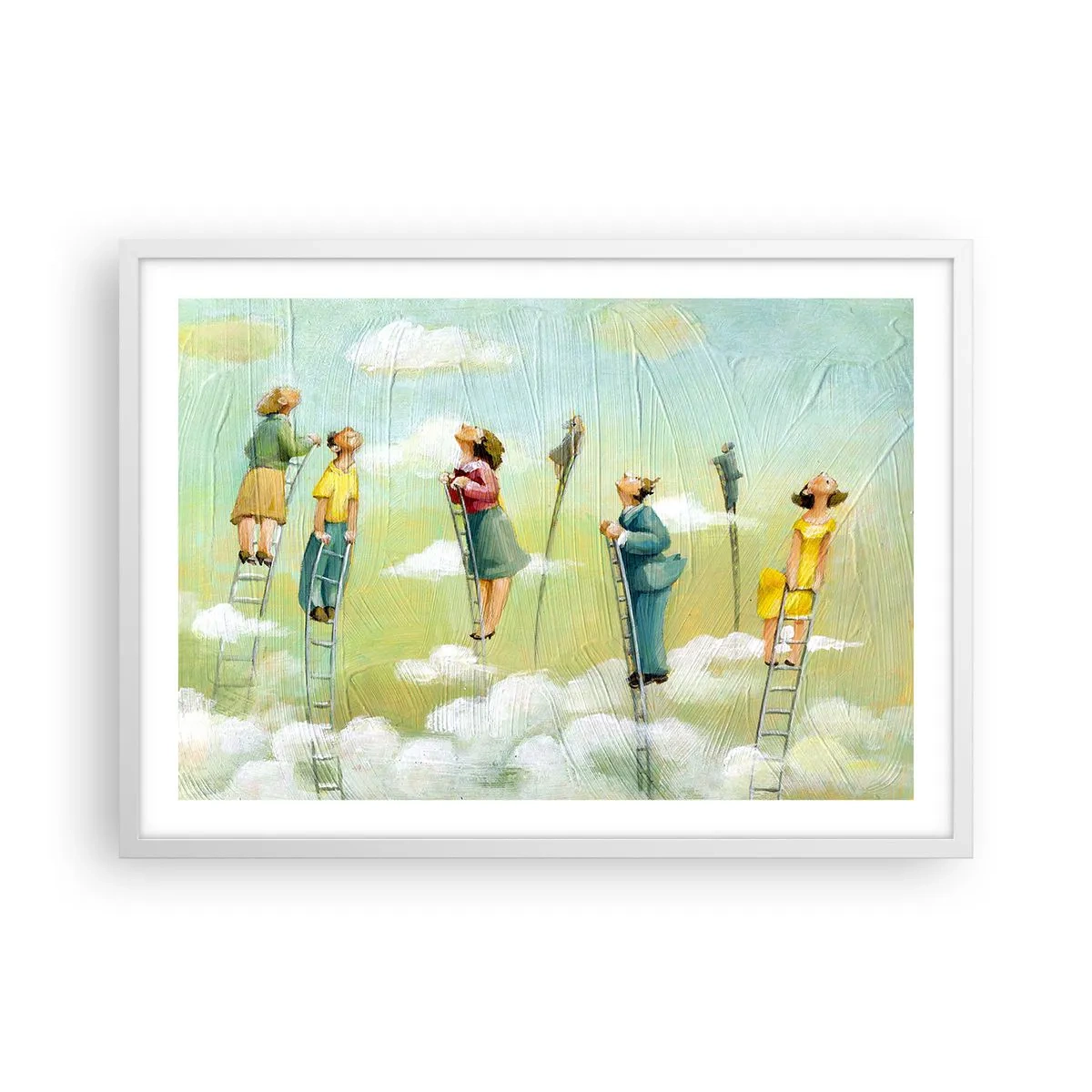 Poster in einem weißen Rahmen - Hinter deinem Traum - 70x50 cm