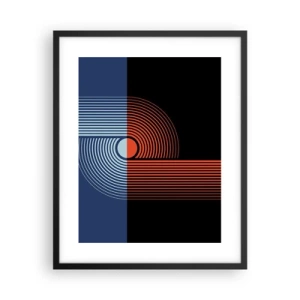 Poster in einem schwarzem Rahmen - In einer geometrischen Umarmung - 40x50 cm