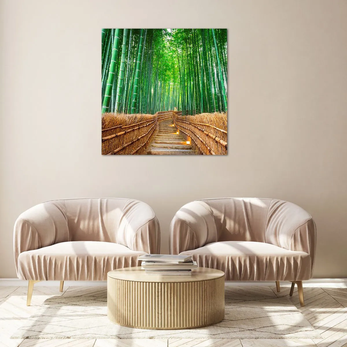 Glasbild - Bild auf glas - Die Essenz der asiatischen Natur - 60x60 cm