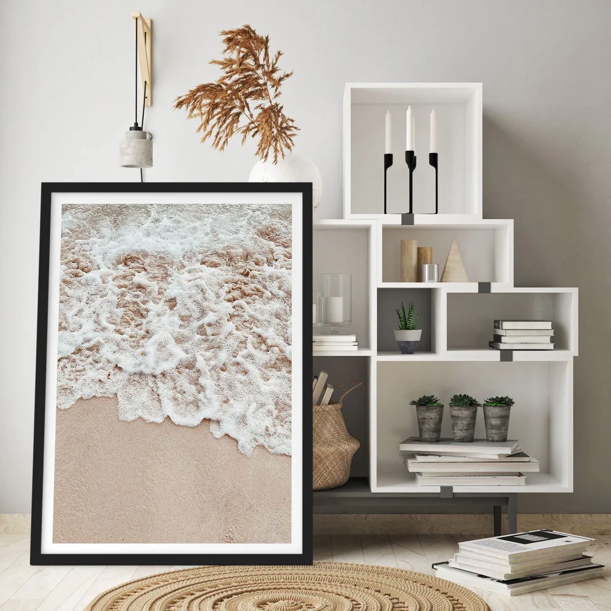 Poster in einem schwarzem Rahmen - Ich komme gleich wieder - 40x50 cm