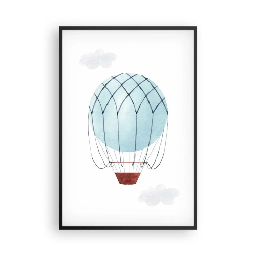 Poster in einem schwarzem Rahmen - Ganz in den Wolken - 61x91 cm