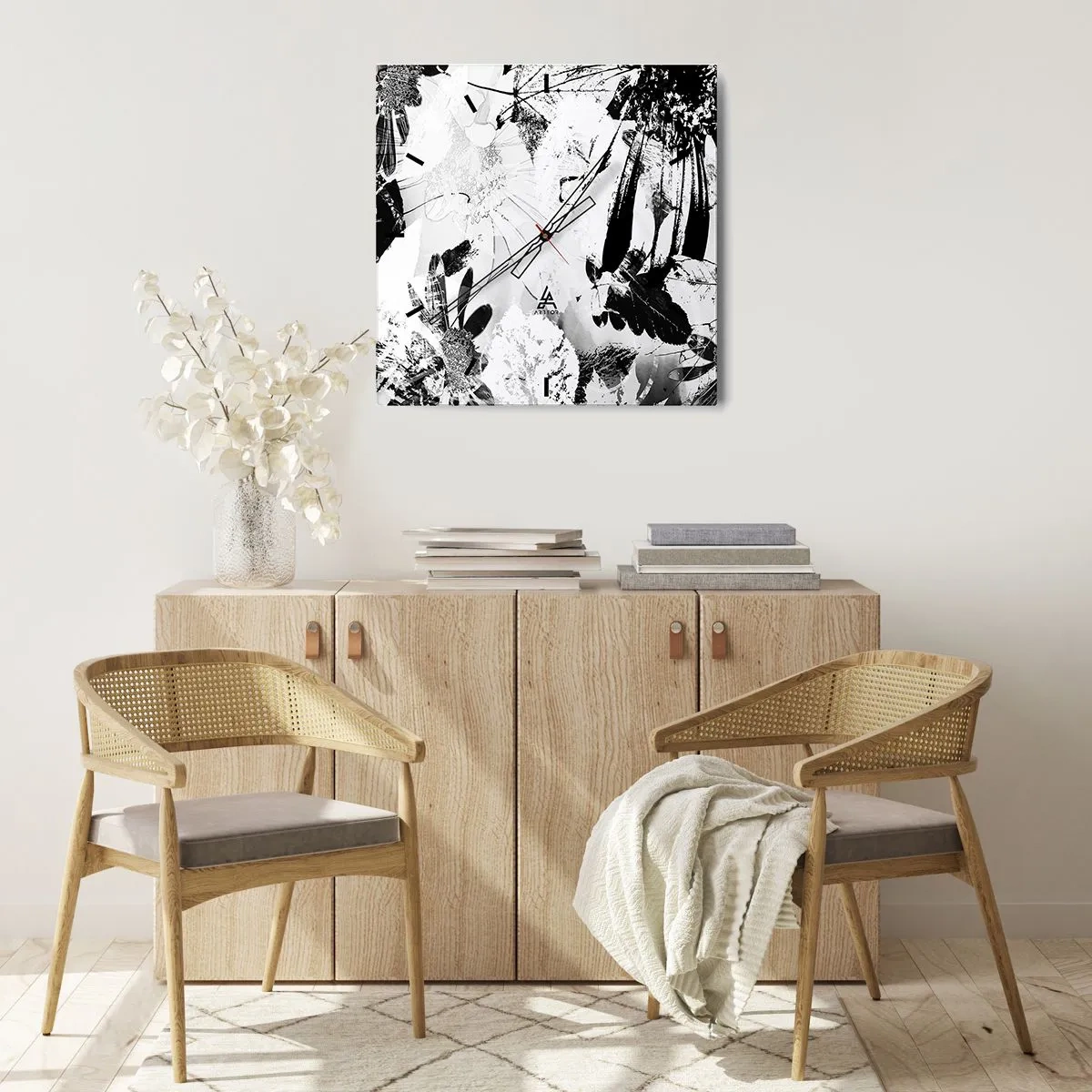 Wanduhr - Glasuhr - Herbst negativ - 30x30 cm