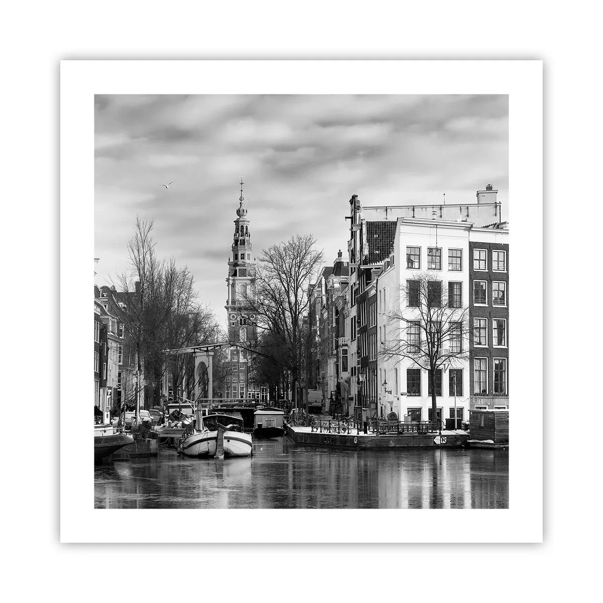 Poster - Amsterdamer Atmosphäre - 50x50 cm