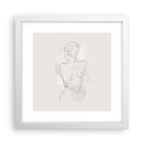 Poster in einem weißen Rahmen - Wie ein sensibles Instrument - 30x30 cm