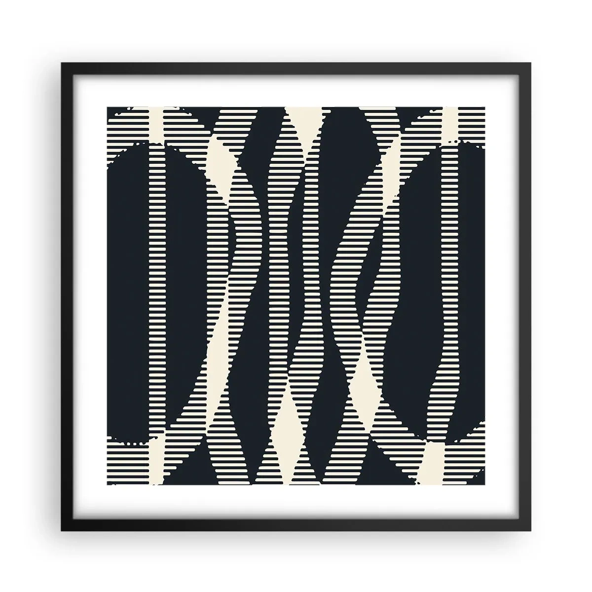 Poster in einem schwarzem Rahmen - Ein Versuch, die Dunkelheit zu durchbrechen - 50x50 cm